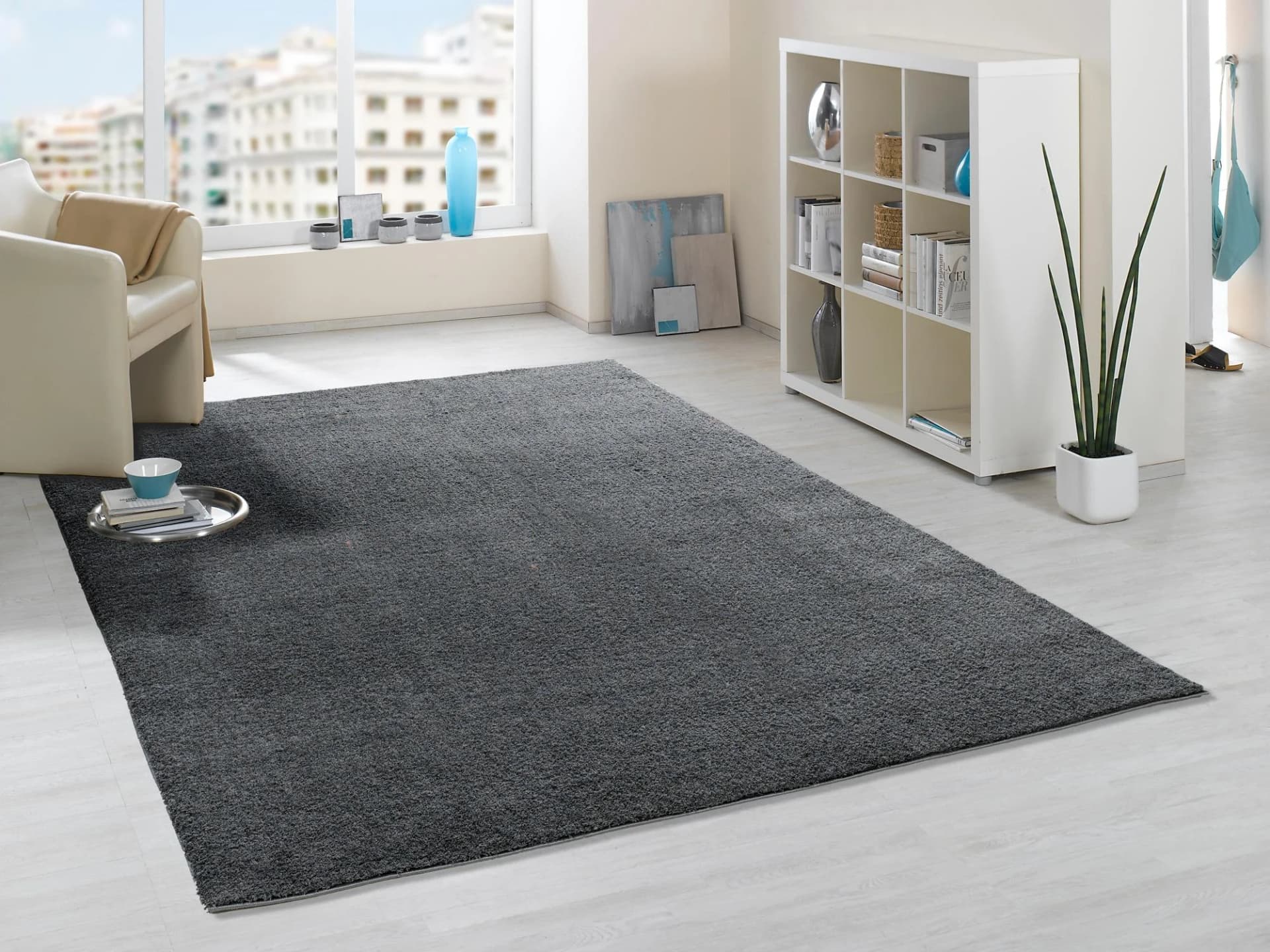 OCI Hochflor-Teppich Soft Dream Dunkelgrau 200x250 cm