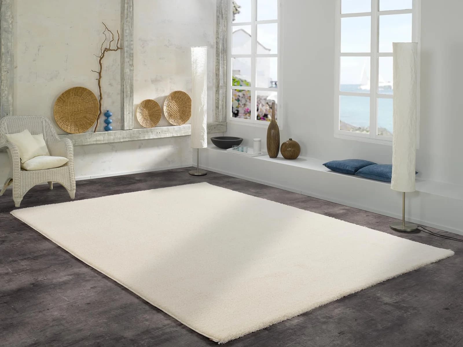 OCI Hochflor-Teppich Soft Dream Beige/Creme 240x340 cm