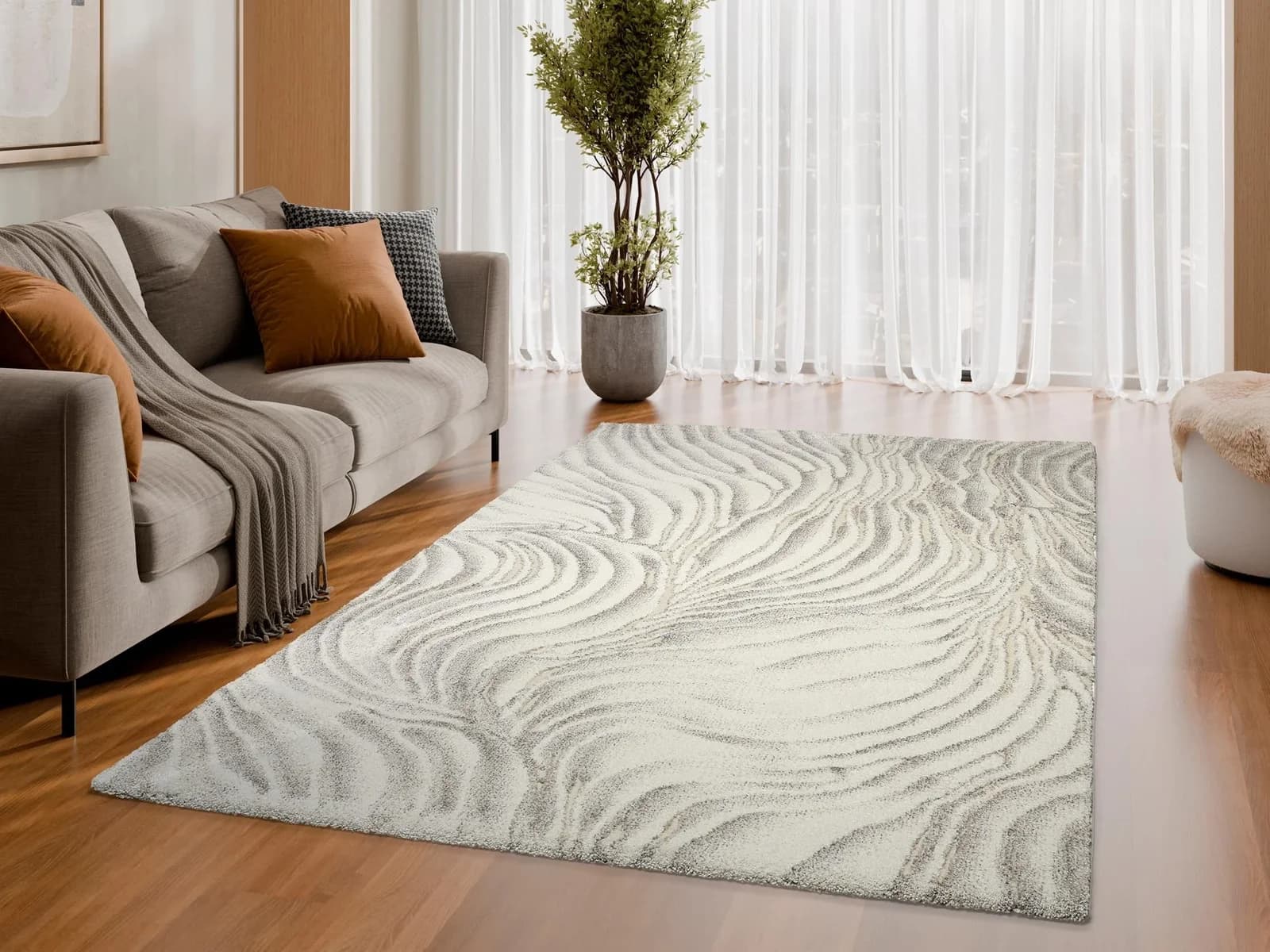 OCI Designteppich LIV CORAL Beige Grau Geometrisch