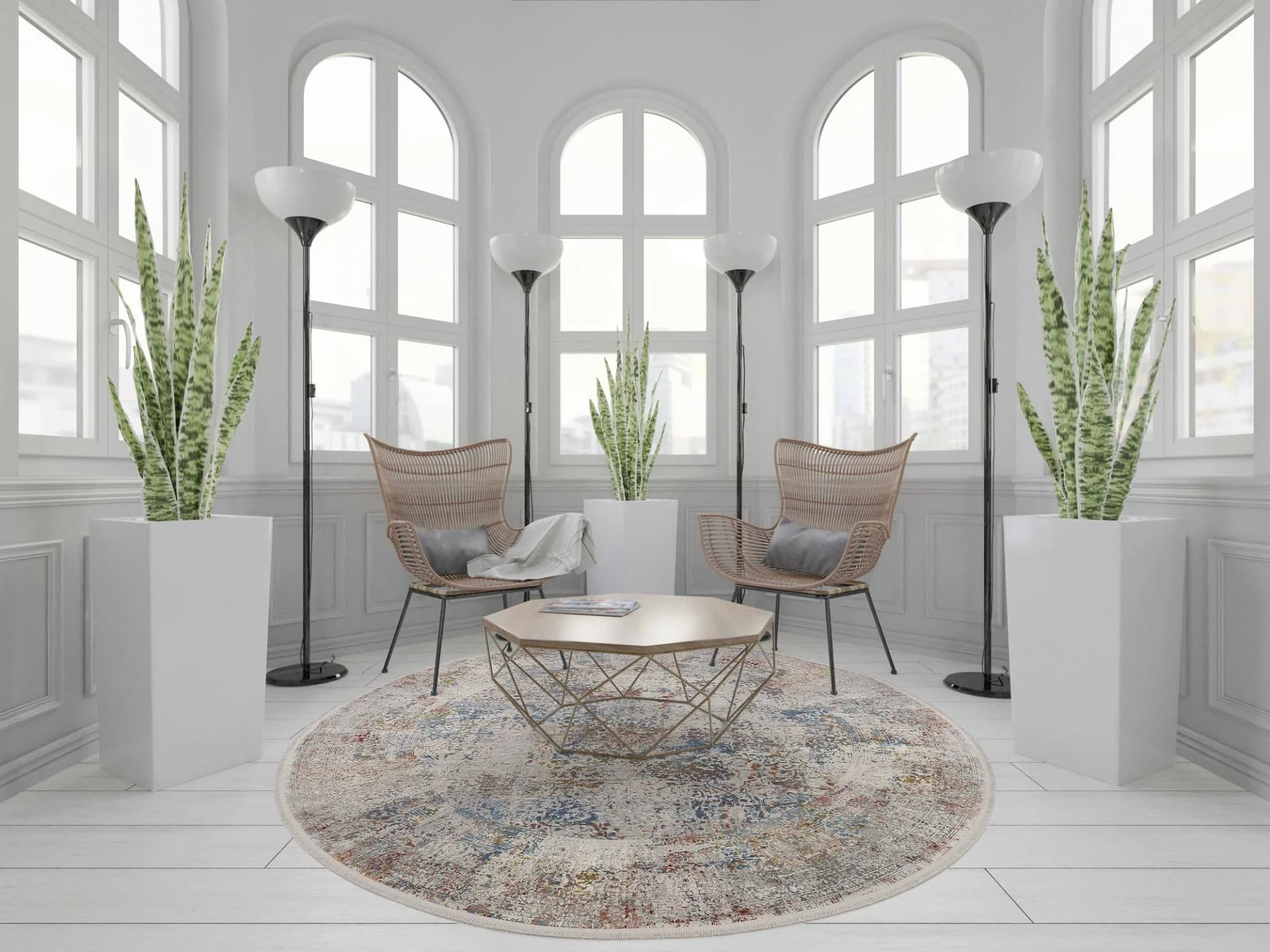 OCI Teppich BESTELLER CAVA Bunt Vintage Rund