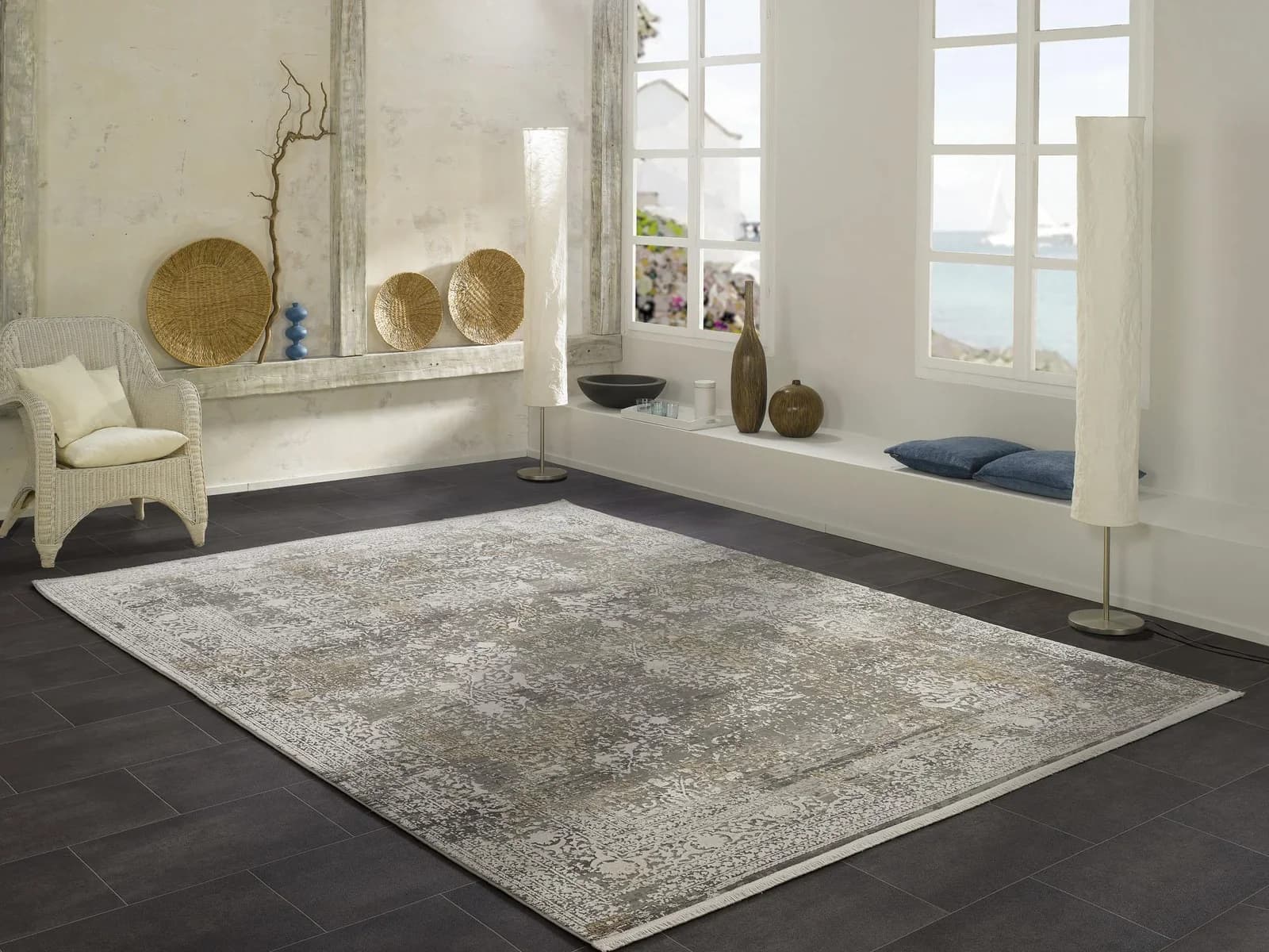 OCI Teppich Cava Vintage Gold 120x180cm Viskose
