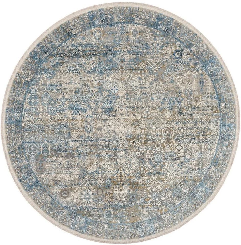 OCI Teppich BESTSELLER TADI Grau/Blau Vintage Design
