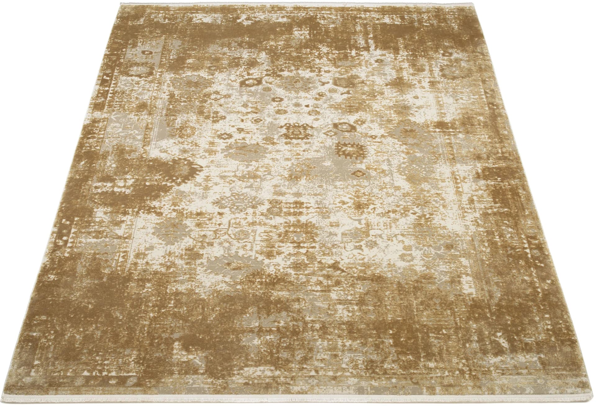 WK Wohnen GLAMOUR Teppich Gold 3D-Effekt