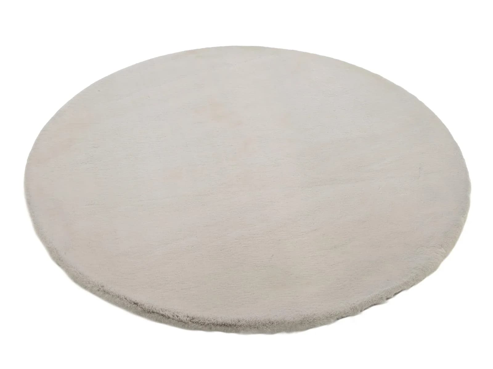 OCI Teppich ALISSA Grau Hochflor Kuschelig Weich 80cm Rund