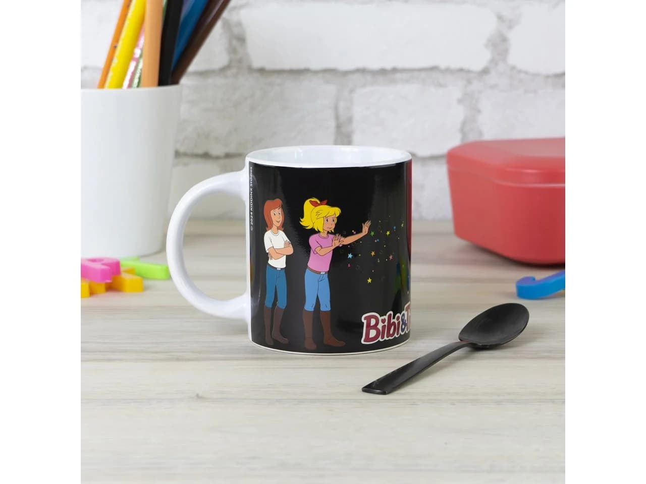 Geda Labels GmbH Tasse Farbwechsel Bibi und Tina Schwarz Keramik 250ml