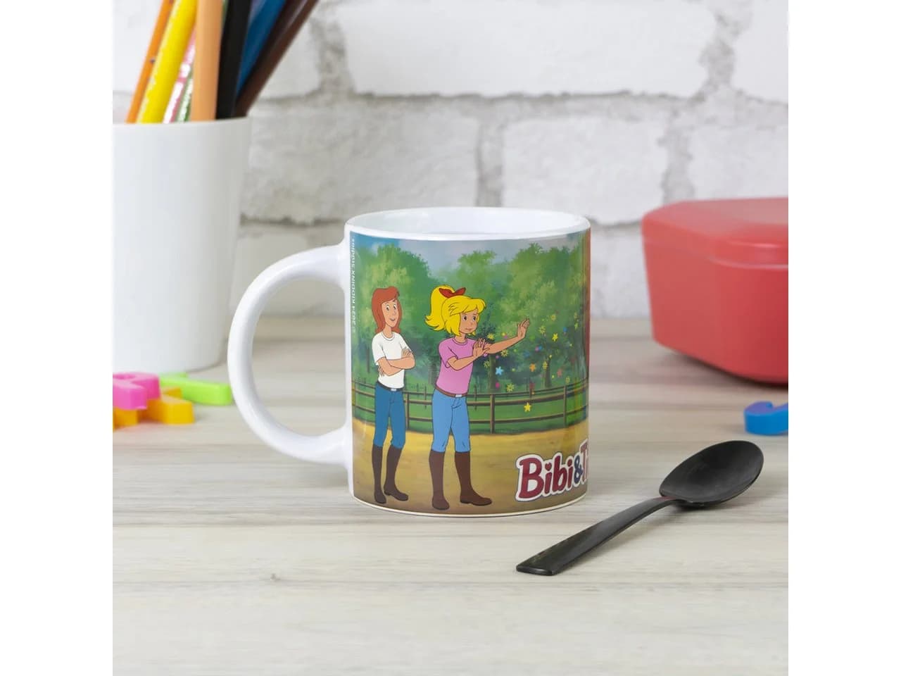 Geda Labels GmbH Tasse Farbwechsel Bibi und Tina Schwarz Keramik 250ml - Bild 5