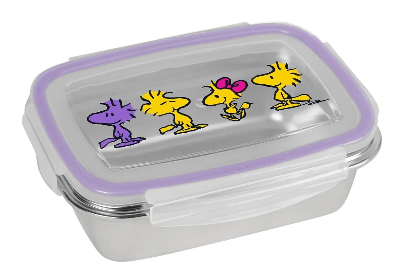 Geda Labels Lunchbox Peanuts Woodstock Edelstahl Lila 550ml - Bild 2