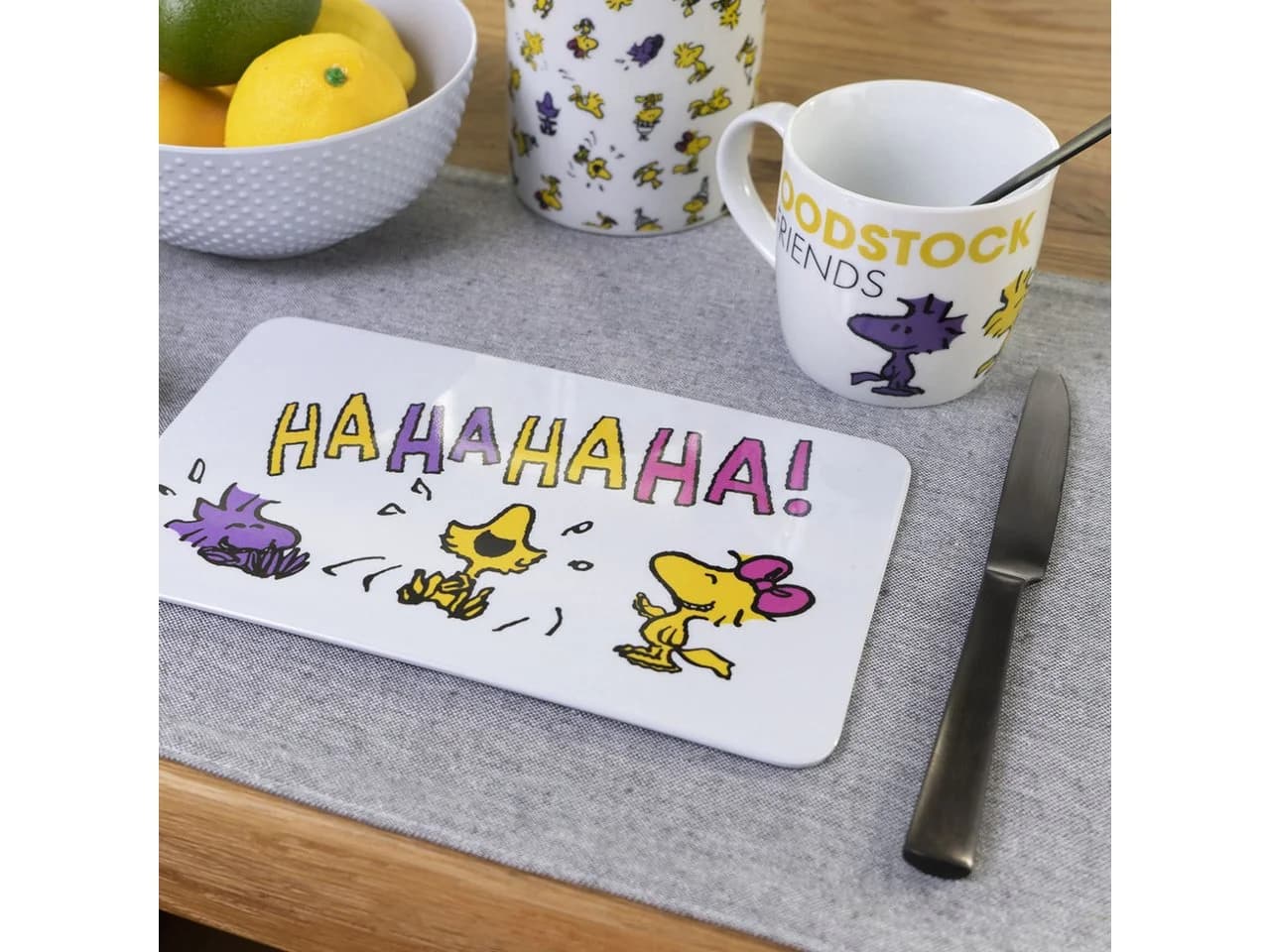Geda Labels Frühstücksbrett Peanuts Woodstock Gelb Melamin