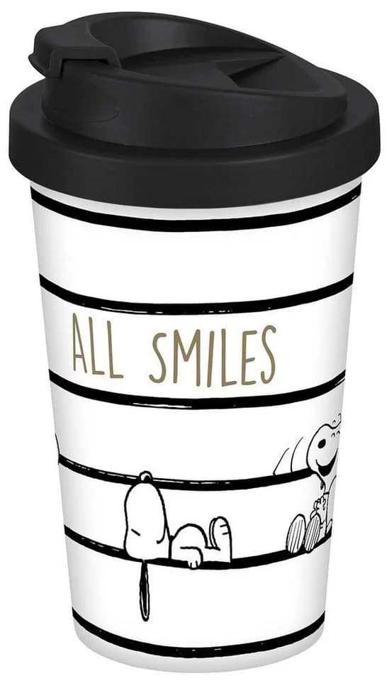 Geda Labels GmbH Coffee-to-go-Becher Snoopy All Smiles Weiß 400 ml - Bild 2