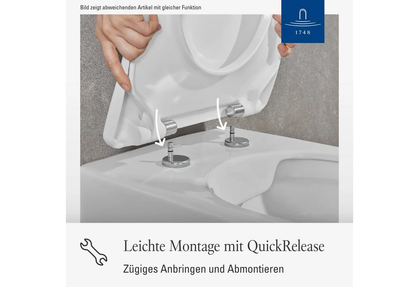 Villeroy & Boch Subway 2.0 WC-Sitz 9M68S101 Scharniere Edelstahl, weiss, mit SoftClosing - Bild 3