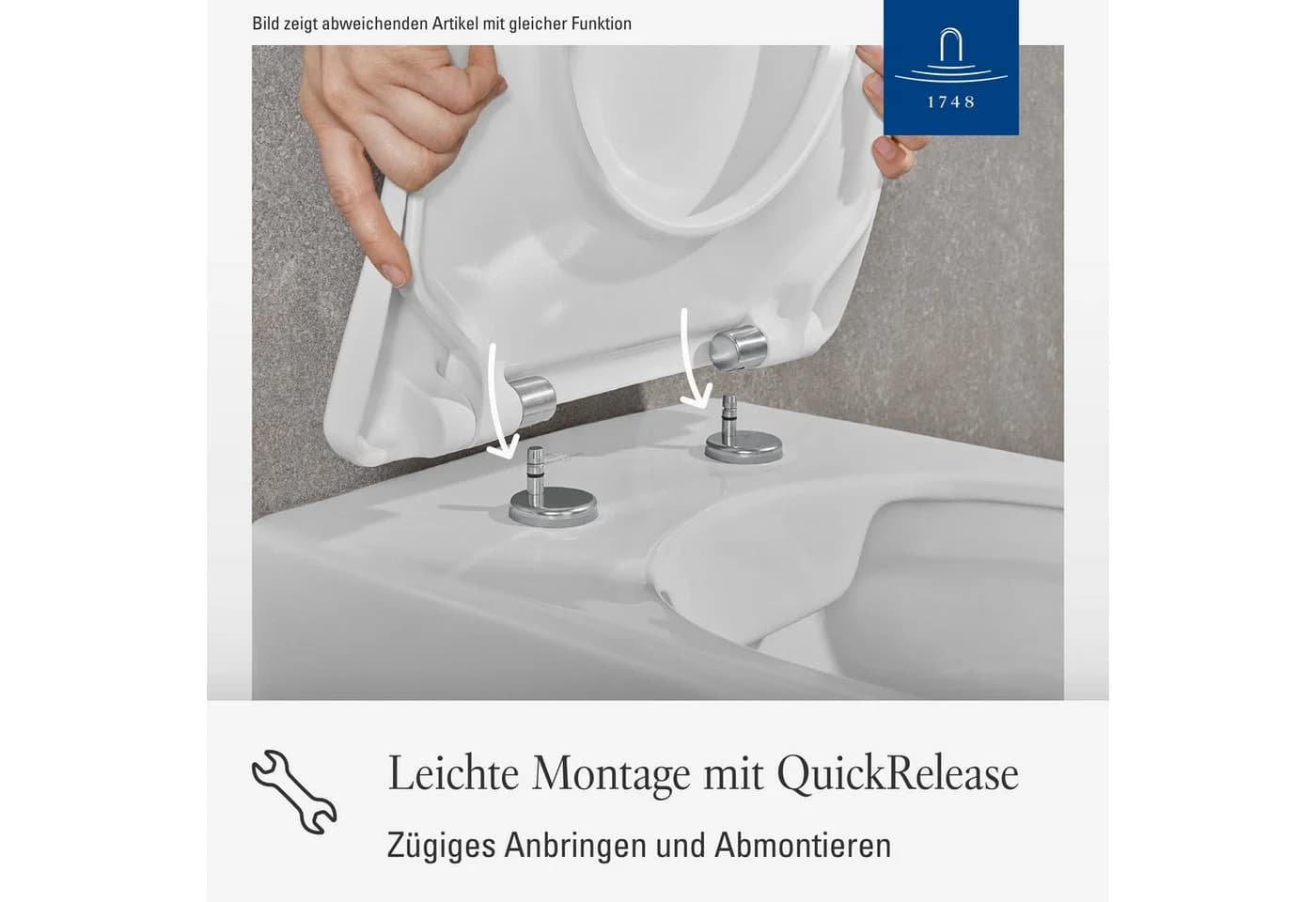 Villeroy & Boch Subway 9M55S101 WC Sitz Softclosing Scharniere Edelstahl, weiß - Bild 3