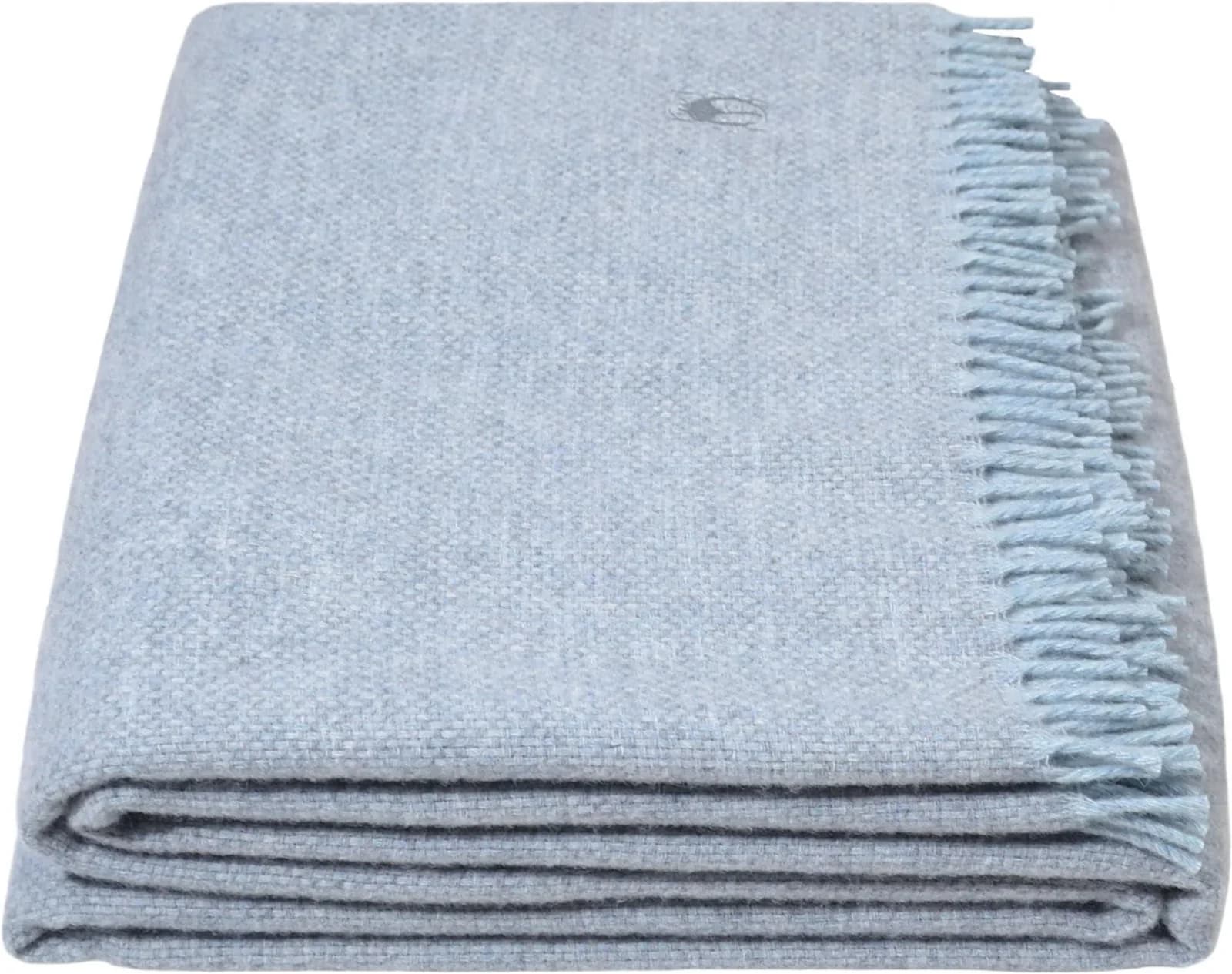 ZOEPPRITZ1828 Wohndecke "Must Relax" Powder Blau Schurwolle