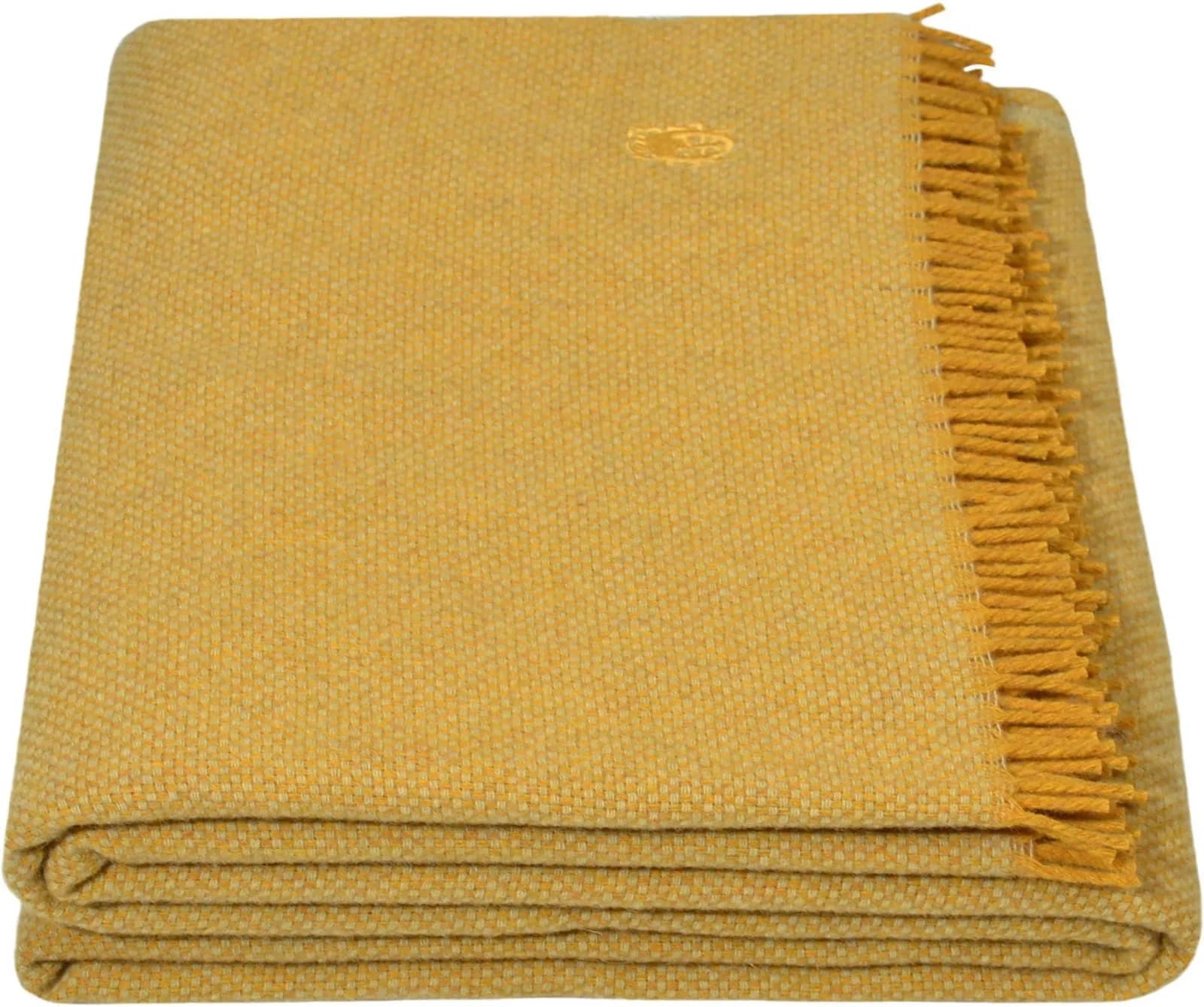Wohndecke ZOEPPRITZ1828 "Must Relax" Curry 100% Schurwolle
