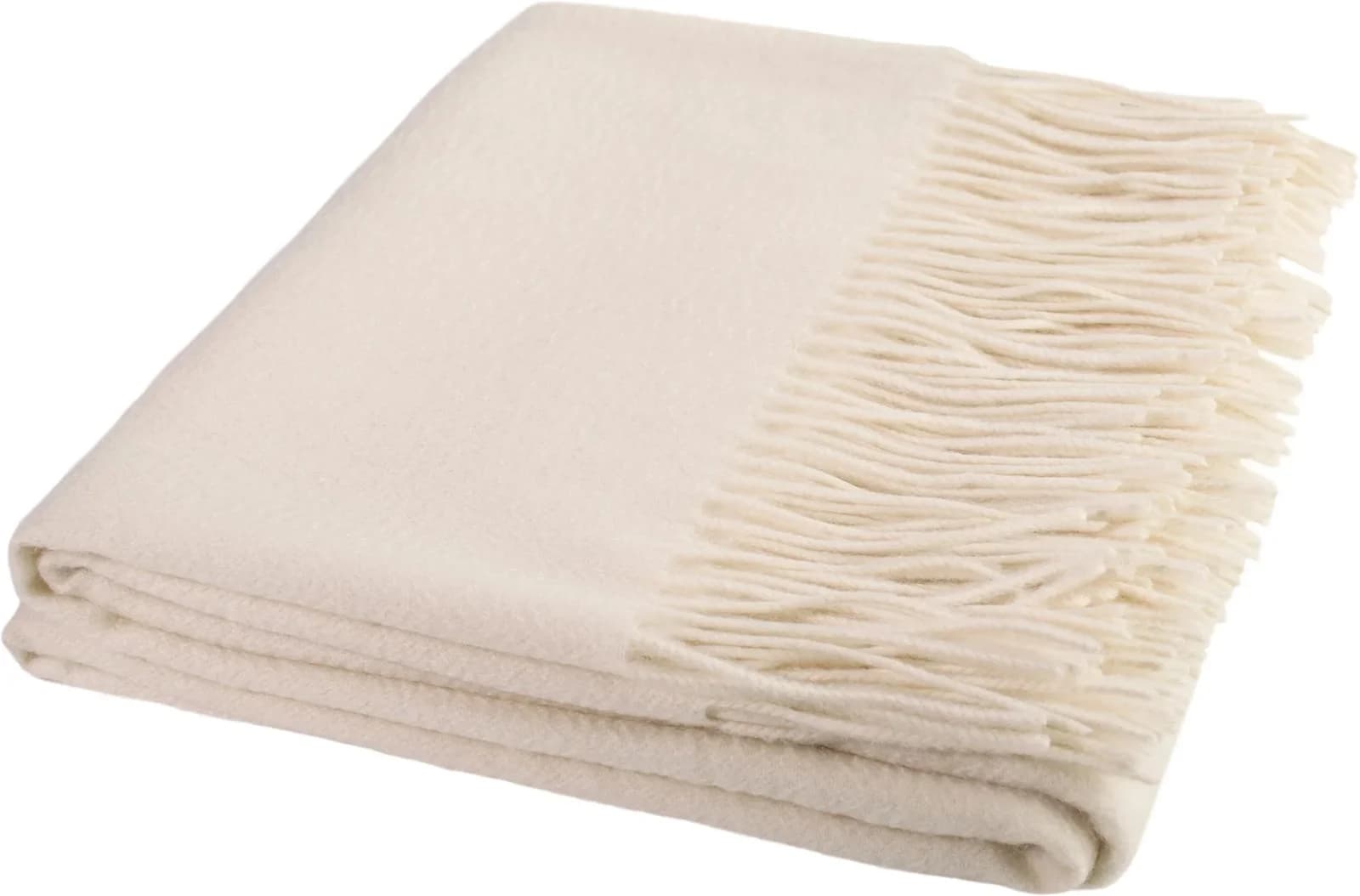 ZOEPPRITZ1828 Cashmere Wohndecke Sanftes Weiß 130x180 cm