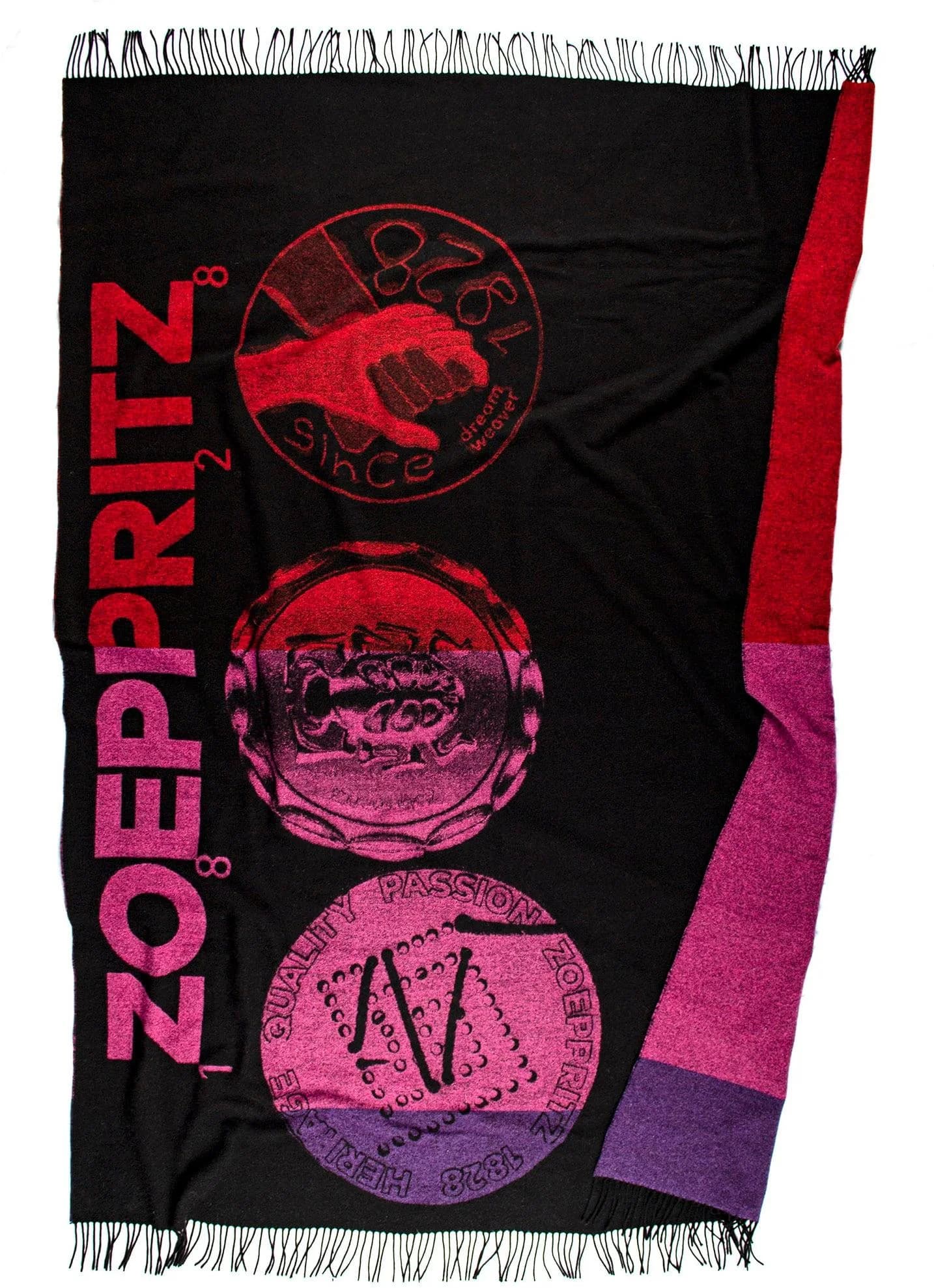 Wohndecke ZOEPPRITZ1828 Logo Greeny rust 100% Kaschmir