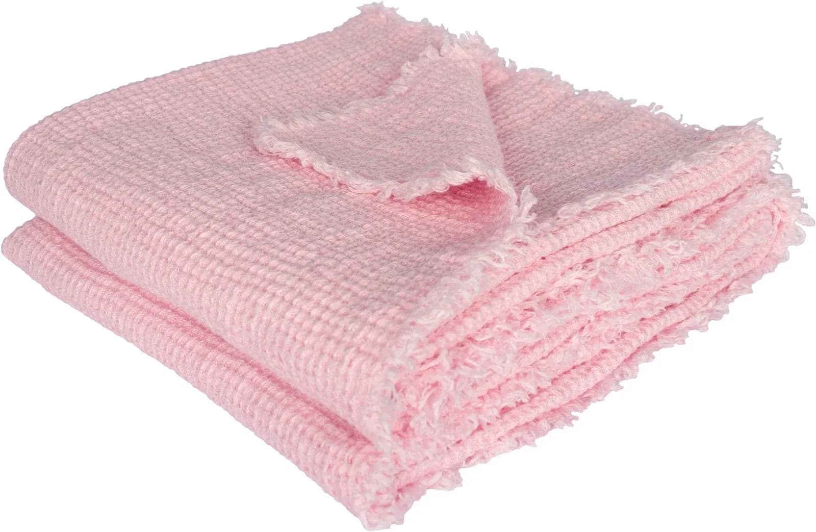 ZOEPPRITZ1828 Wohndecke Leinen Powder Rose Waffelpique