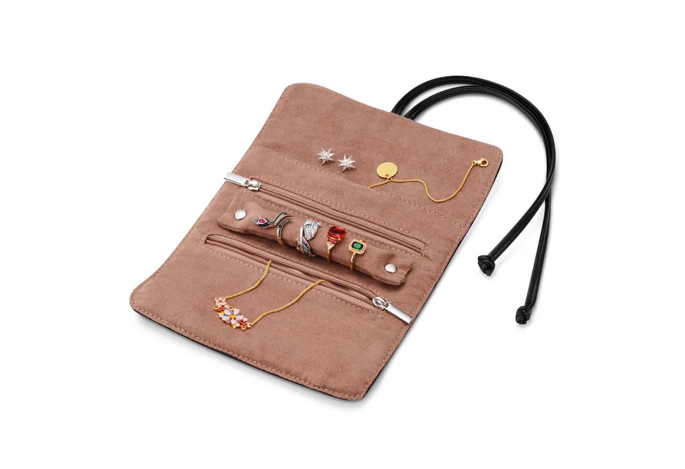 THOMAS SABO Schmuckrolle Schwarz Beige Kunstleder Reiseetui - Bild 2