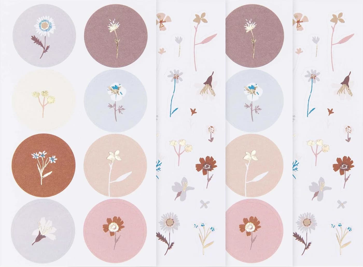 Rico Design Sticker Trockenblumen 80 Stück Selbstklebend