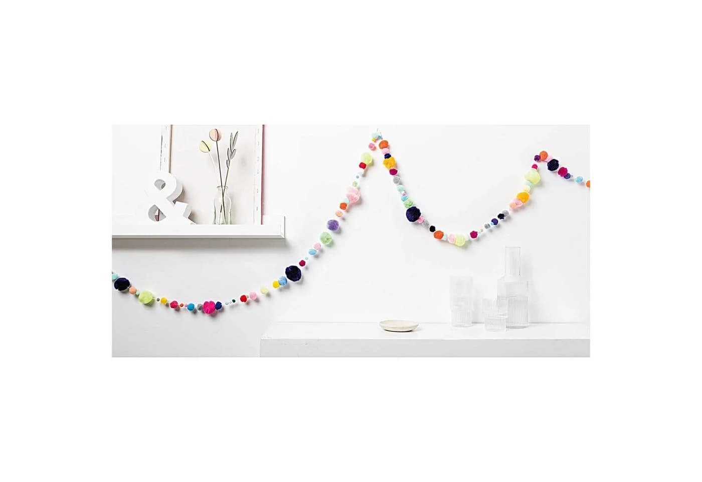 Rico Design Pompons Regenbogen 100 Stück Polyester Bastelmaterial