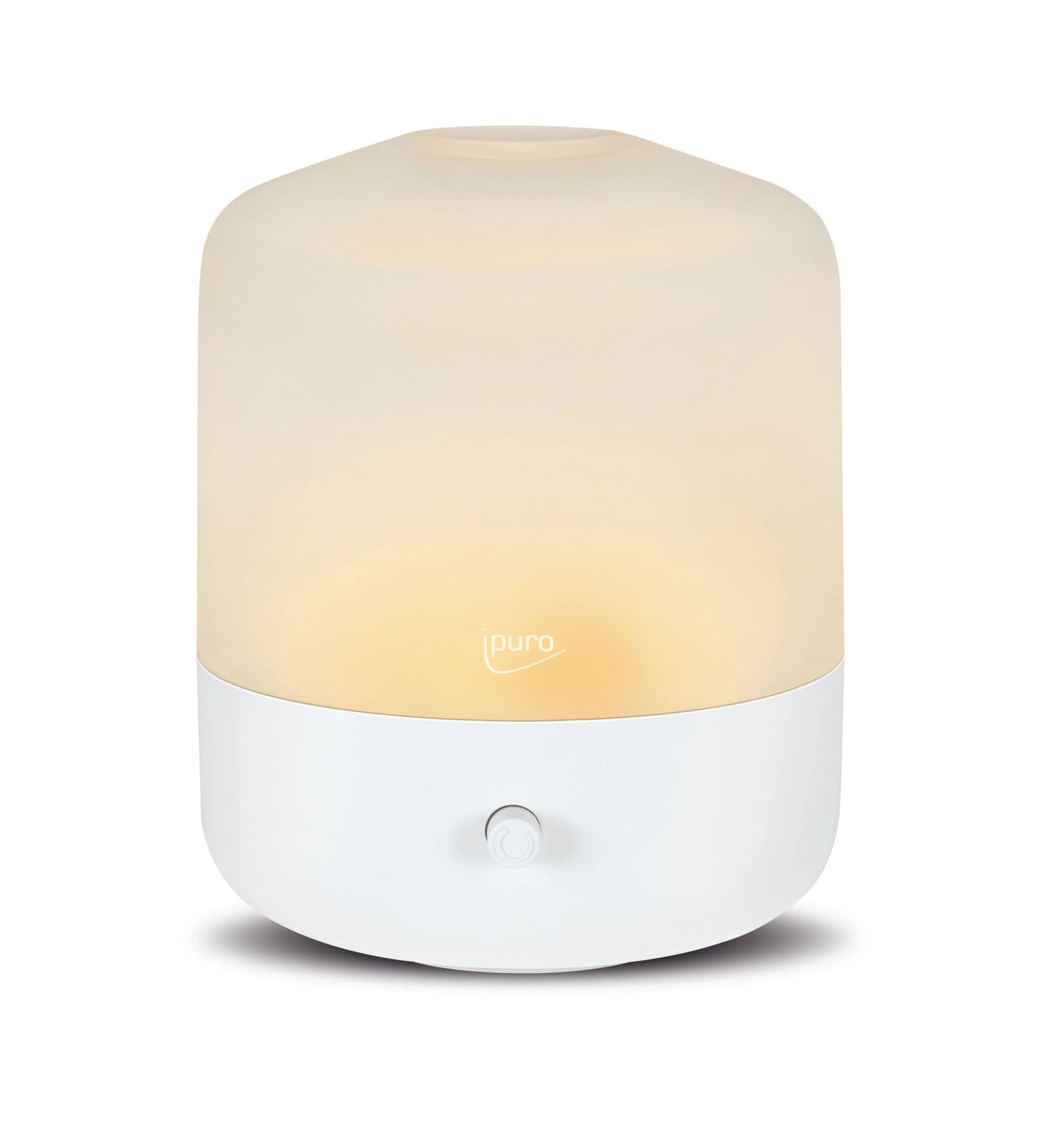 Ipuro AIR SONIC MOOD Duftdiffusor Weiß mit Glascover und LED-Beleuchtung