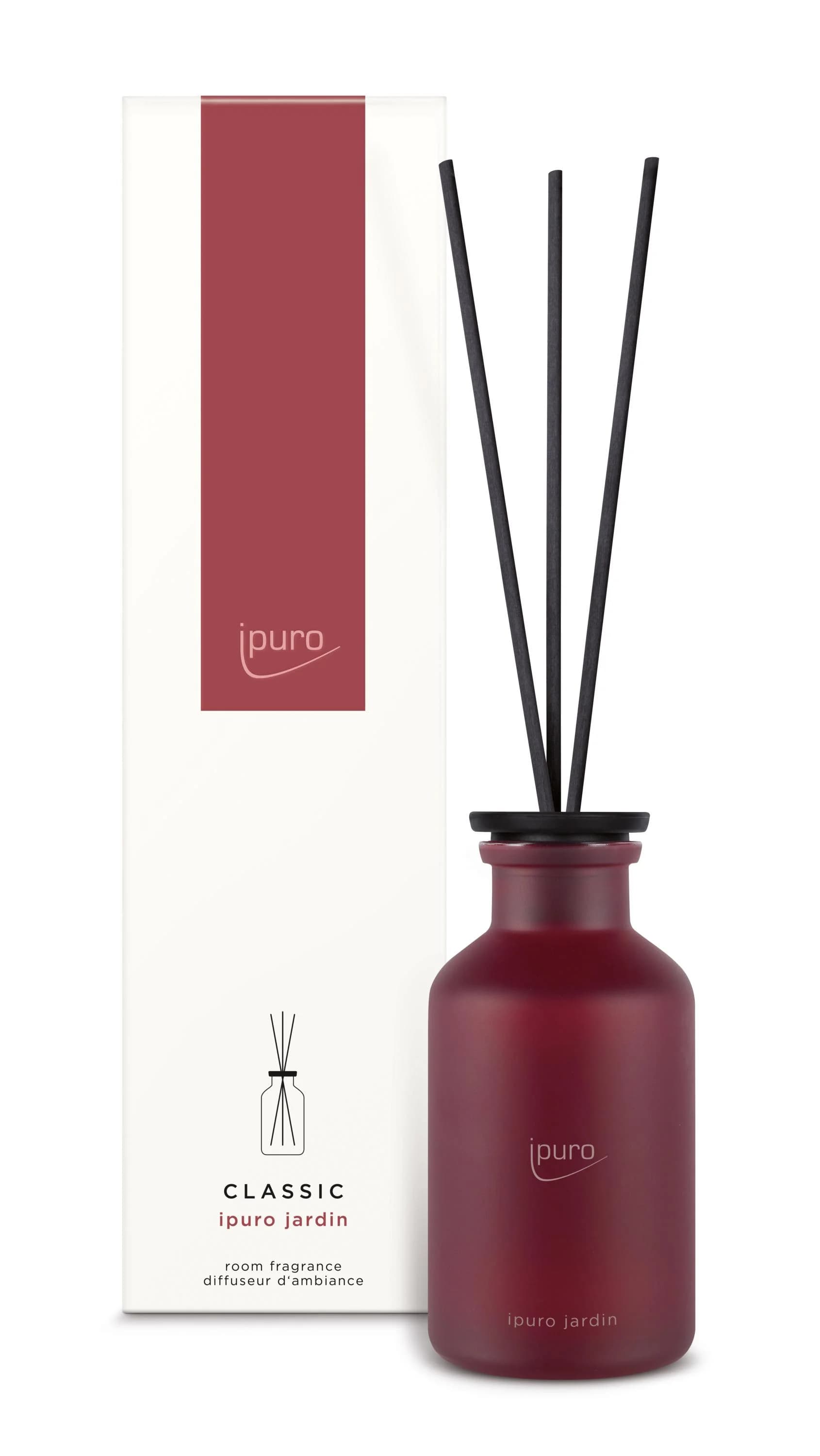 Ipuro Raumduft JARDIN 240ml Rot mit Limone, Rose & Jasmin