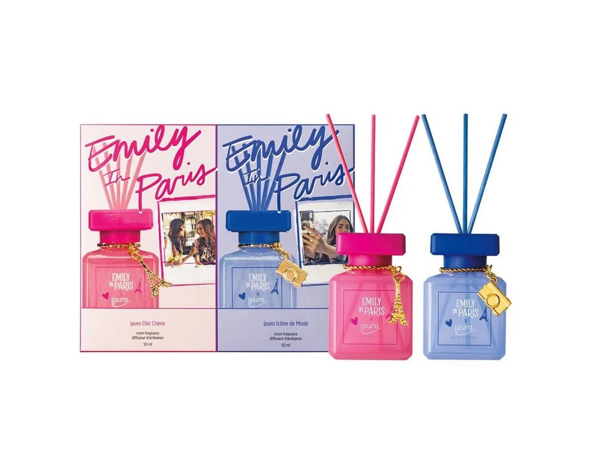 IPURO Raumduft Set Chic Chérie & Icône de Mode 2x 50 ml mit Rattan-Diffusor