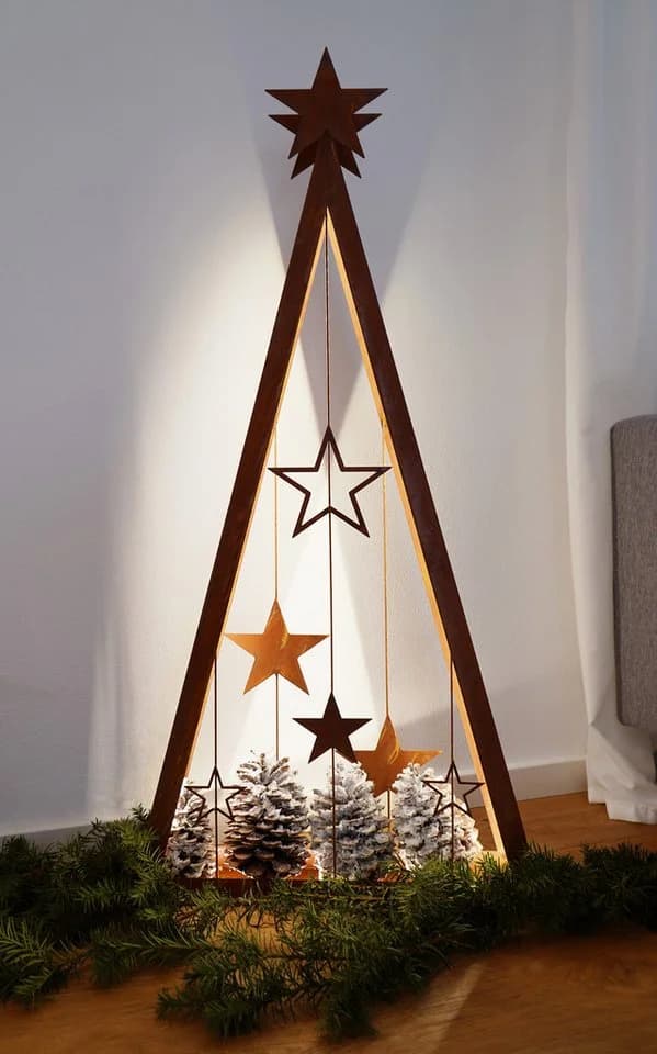 BADEKO Dekobaum Sternenbaum Ammersee mit LED-Beleuchtung Cortenstahl-Optik - Bild 2