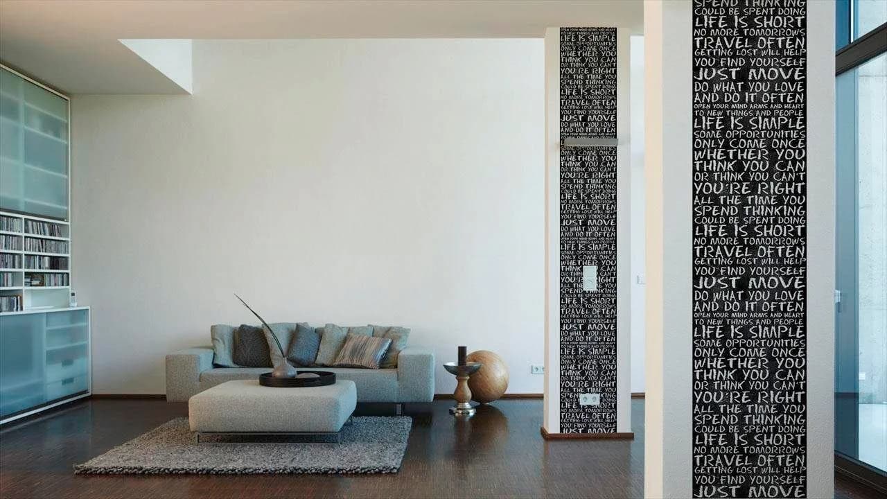 living walls Bordüre pop.up Panel Retro Grau Schwarz Selbstklebend