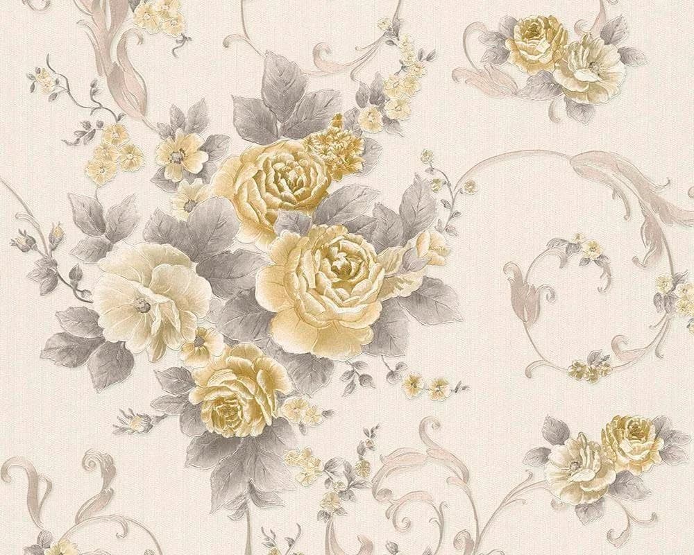 A.S. Création Romantica 3 Weiß Floral Tapete