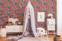living walls Vliestapete Steinoptik Bunt Gelb Lila Vlies Bild 1