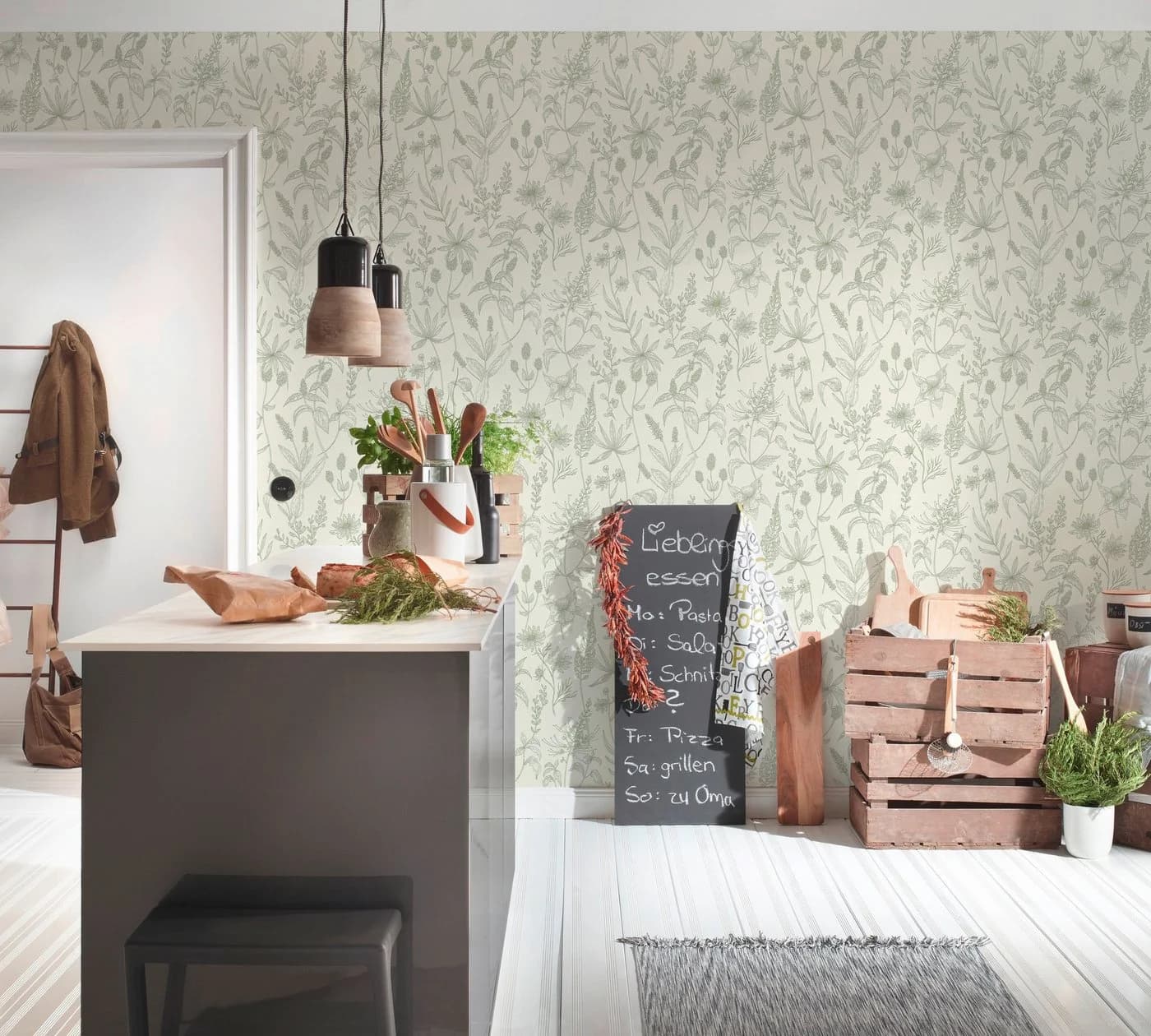 A.S. Création Vliestapete Jette Joop Floral Grün/Weiß