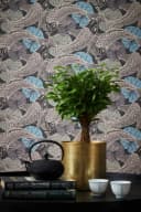 living walls Vliestapete Metropolitan Stories Koi Tokyo Blau/Braun Bild 5