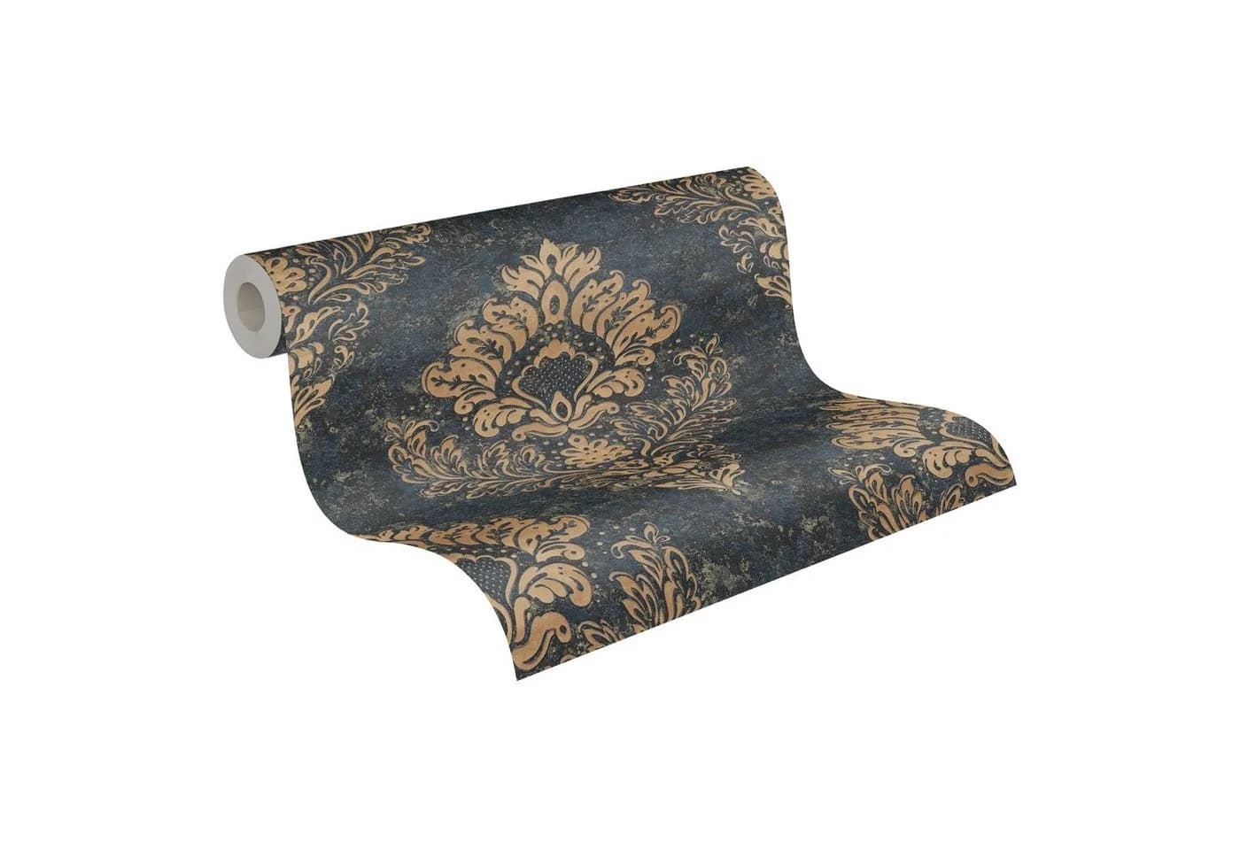 Livingwalls Vliestapete Metropolitan Stories 2 Barock Blau Gold