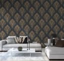 Livingwalls Vliestapete Metropolitan Stories 2 Barock Blau Gold Bild 4