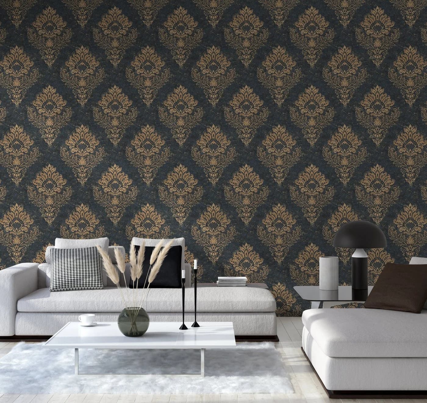 Livingwalls Vliestapete Metropolitan Stories 2 Barock Blau Gold - Bild 4