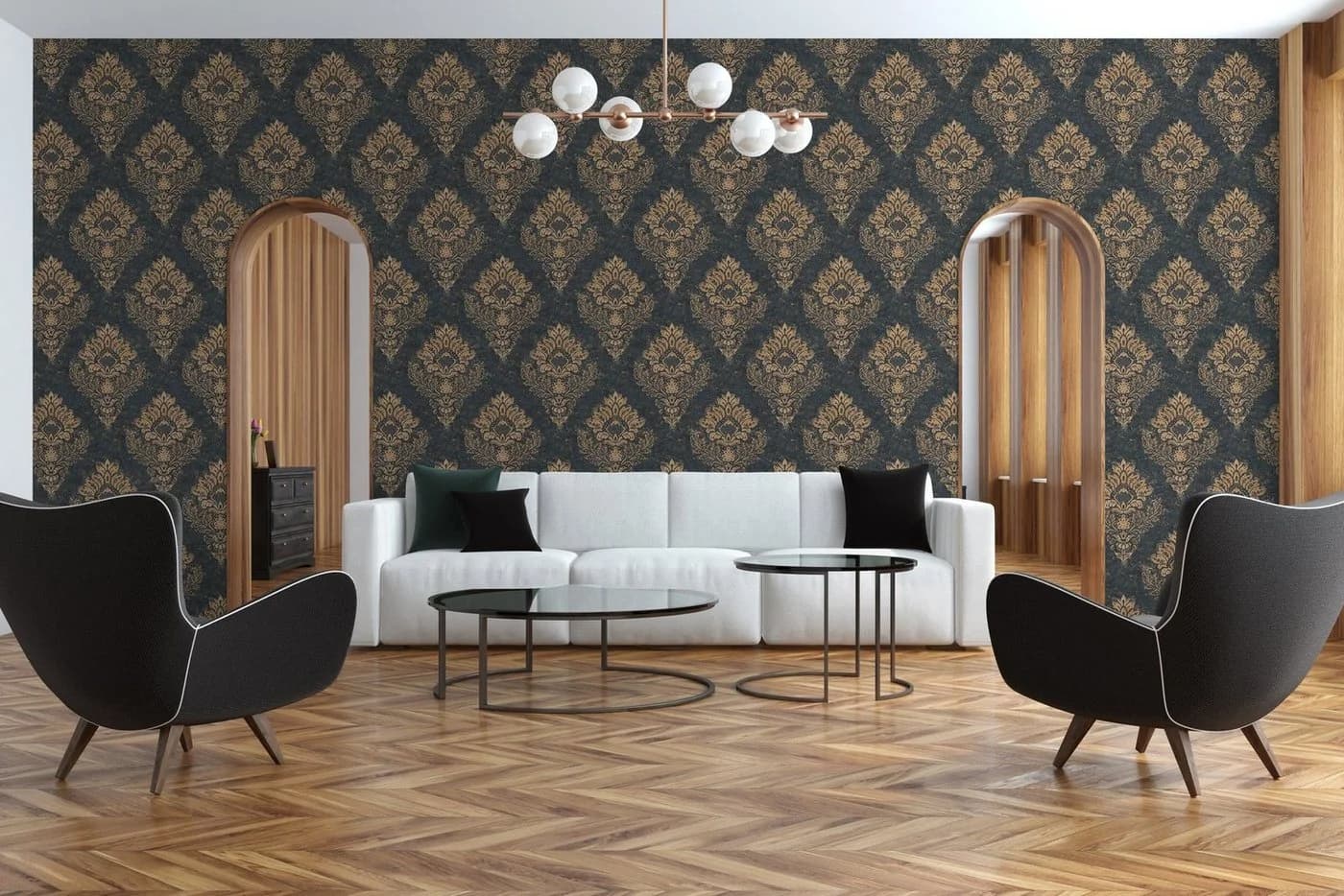 Livingwalls Vliestapete Metropolitan Stories 2 Barock Blau Gold - Bild 5