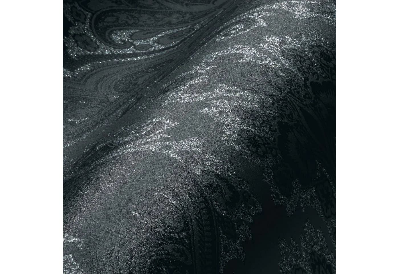 living walls Vliestapete My Home My Spa Grau/Schwarz Barock Ornament Glitzer - Bild 5