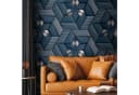 living walls Fototapete Metropolitan Stories 3D-Effekt Blau/Silber Bild 1