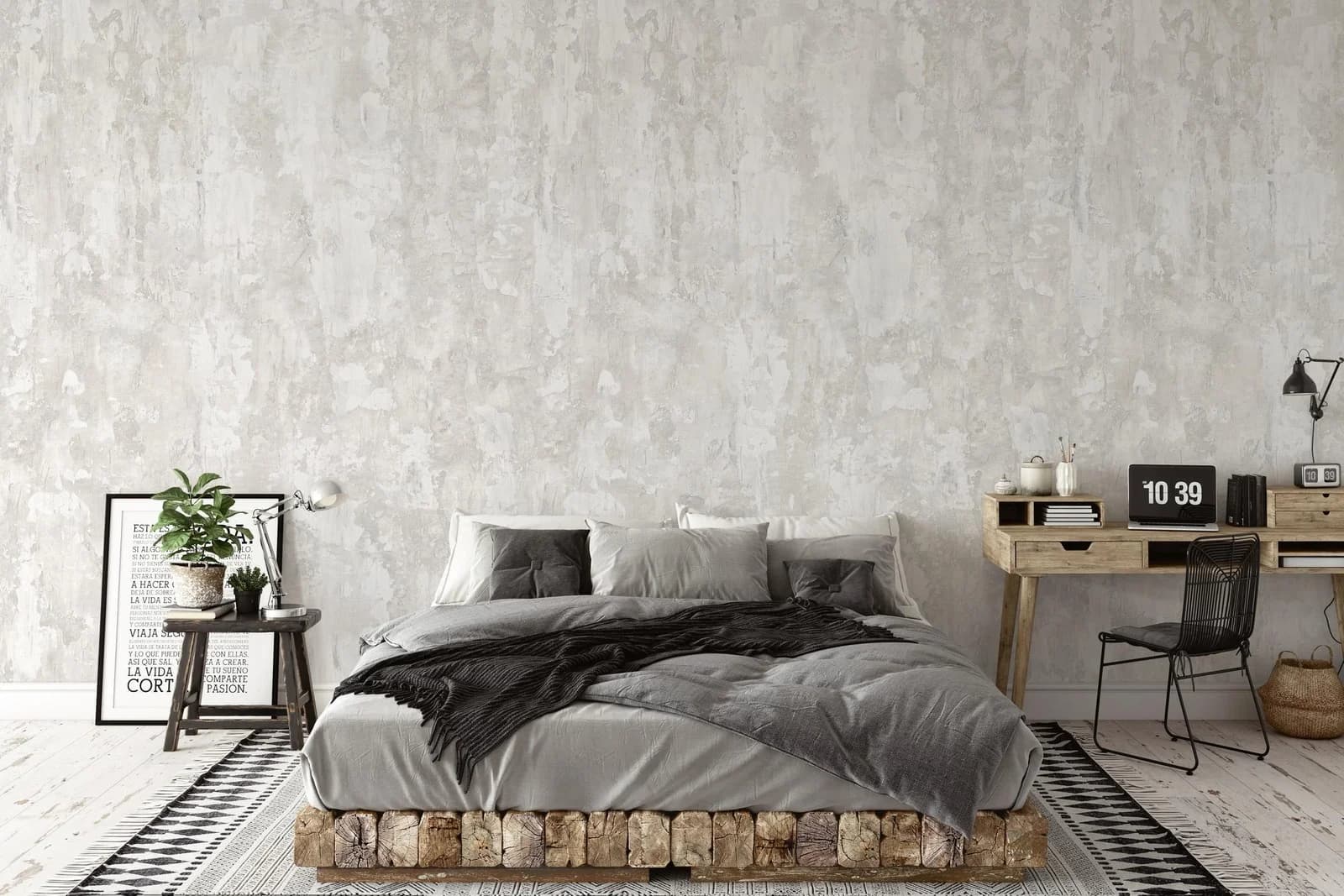 LIVING WALLS Vliestapete Vintage Holzpaneele Creme
