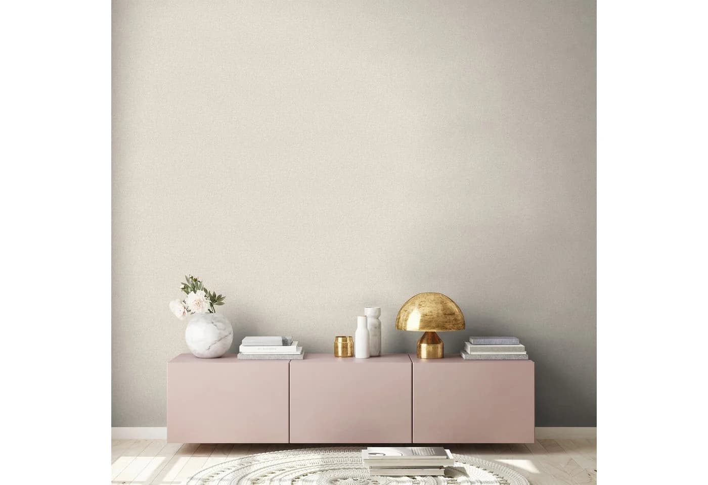 living walls Vliestapete Famous Garden Uni Grau Beige Struktur - Bild 2