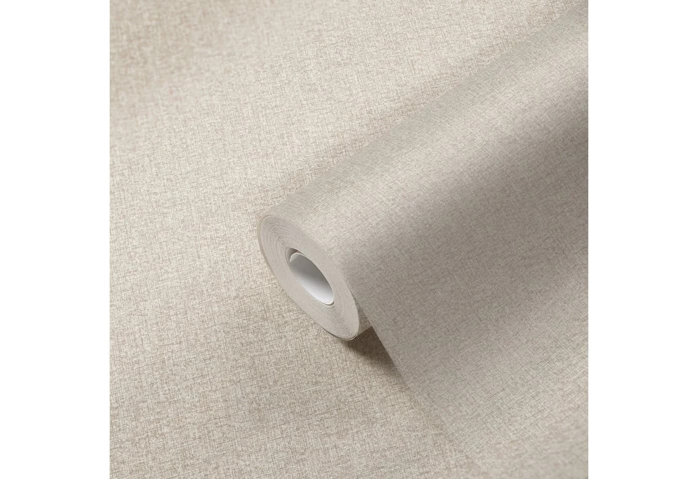 living walls Vliestapete Famous Garden Uni Grau Beige Struktur - Bild 3
