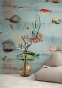 living walls Fototapete THE WALL III Fisch-Motiv Vliestapete Blau/Bunt Bild 2