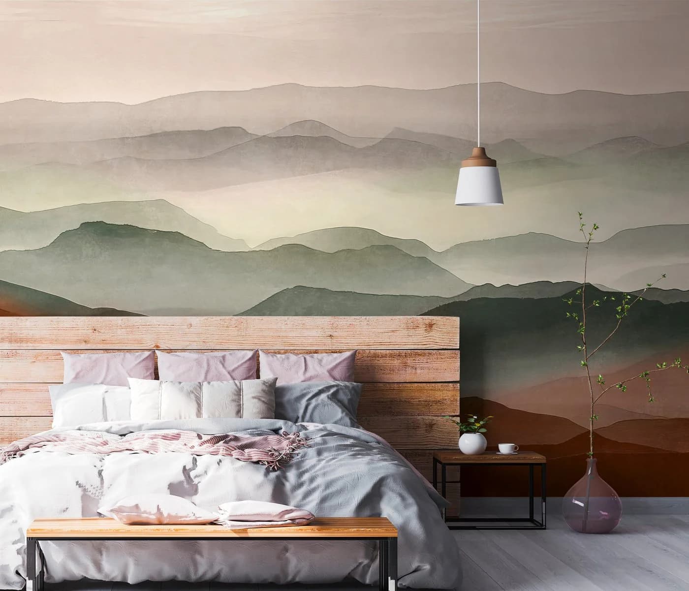 Living Walls Fototapete THE WALL III Landschaft Tapete Himmel Nebel - Bild 2