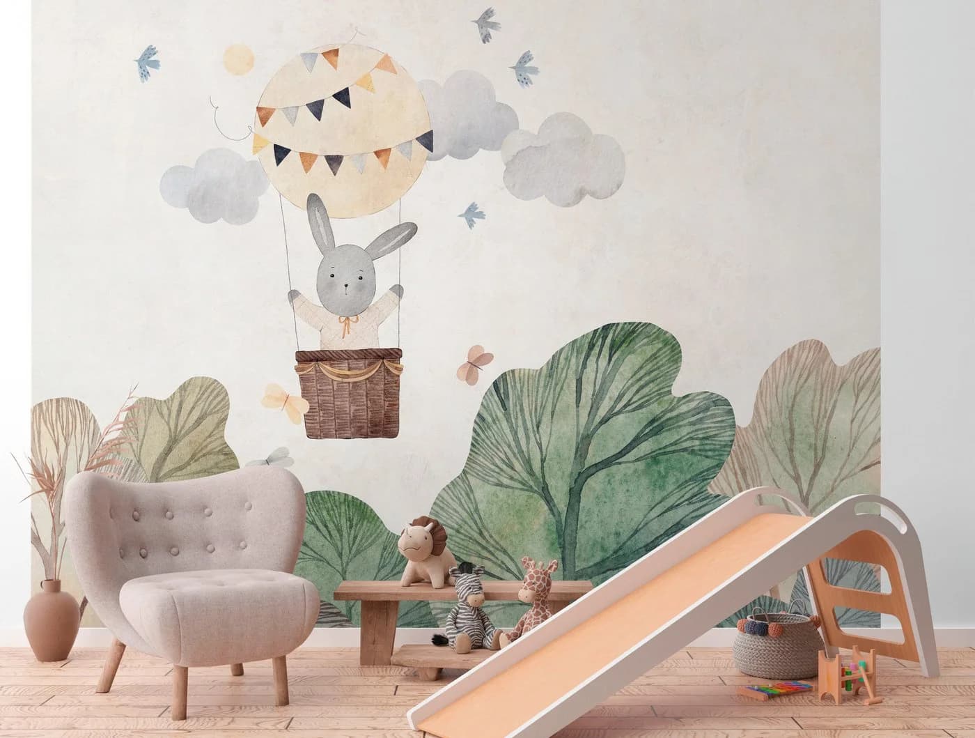 Fototapete für Kinderzimmer - Beige, Grün, Braun - Bild 3