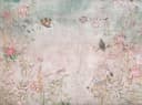 living walls Fototapete THE WALL III Floral Vliestapete Bunt/Blau/Grau Bild 1