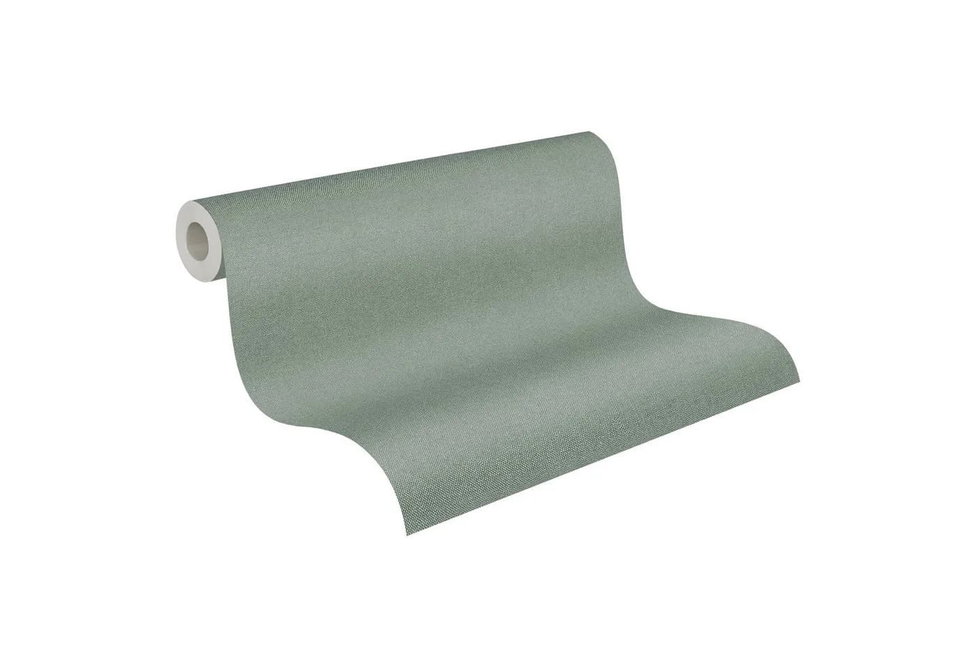 A.S. Création Vliestapete Textile Optik Grün