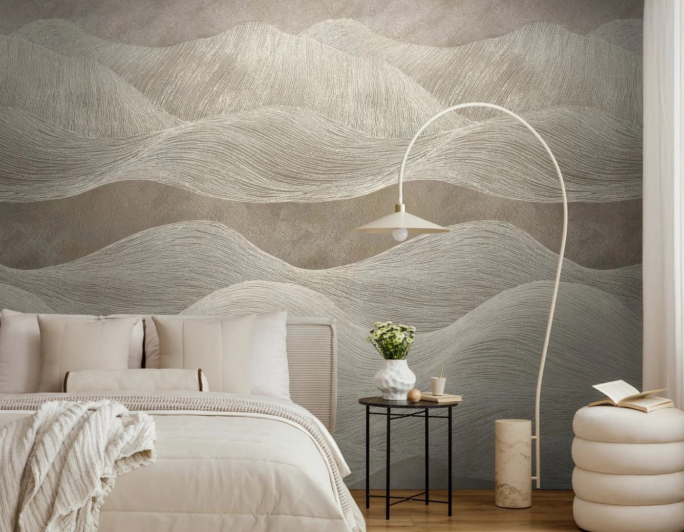 living walls Fototapete Berglandschaft Vlies Matt Braun Grau - Bild 3