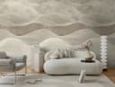 living walls Fototapete Berglandschaft Vlies Matt Braun Grau Bild 4