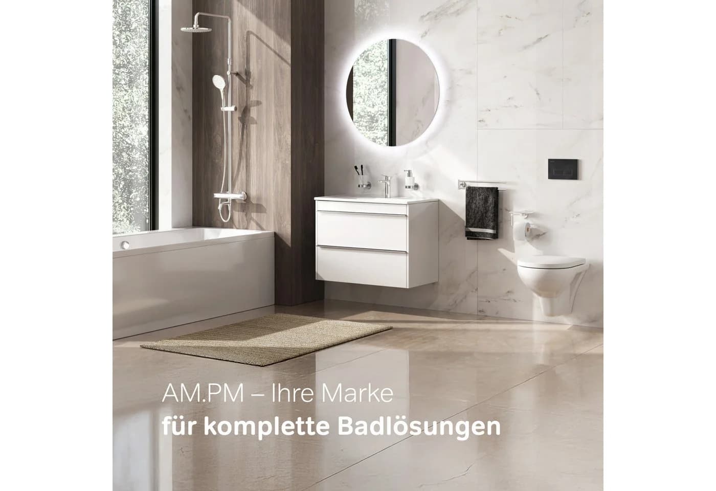 AM.PM Waschtischarmatur SPIKE Einhebelmischer Chrom Silber - Bild 5