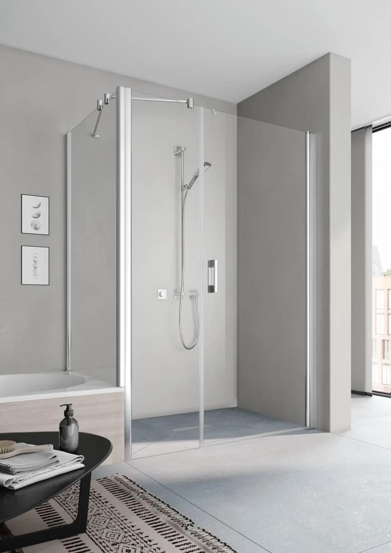 Kermi Pega Seitenwand verkürzt auf Badewanne PETVD07516VPK 75x160cm Silber Hochglanz
